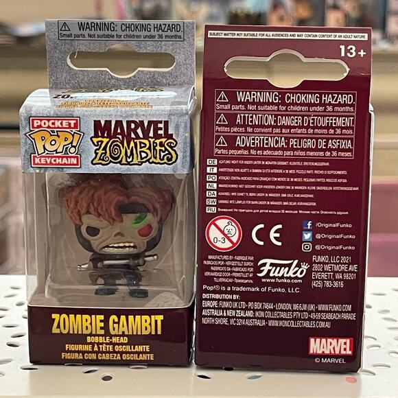 Funko Pocket Pop Keychain Marvel Zombie Gambit - Picture 2 of 2